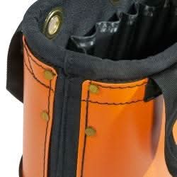 Klein Tools 5144HBS Hard-Body Bucket, 15-Pocket Oval Bucket, Orange/Black - Image 3