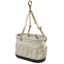 Klein Tools 5152S Canvas Bucket, 41-Pocket Oval Bucket with Swivel Snap - Image 2
