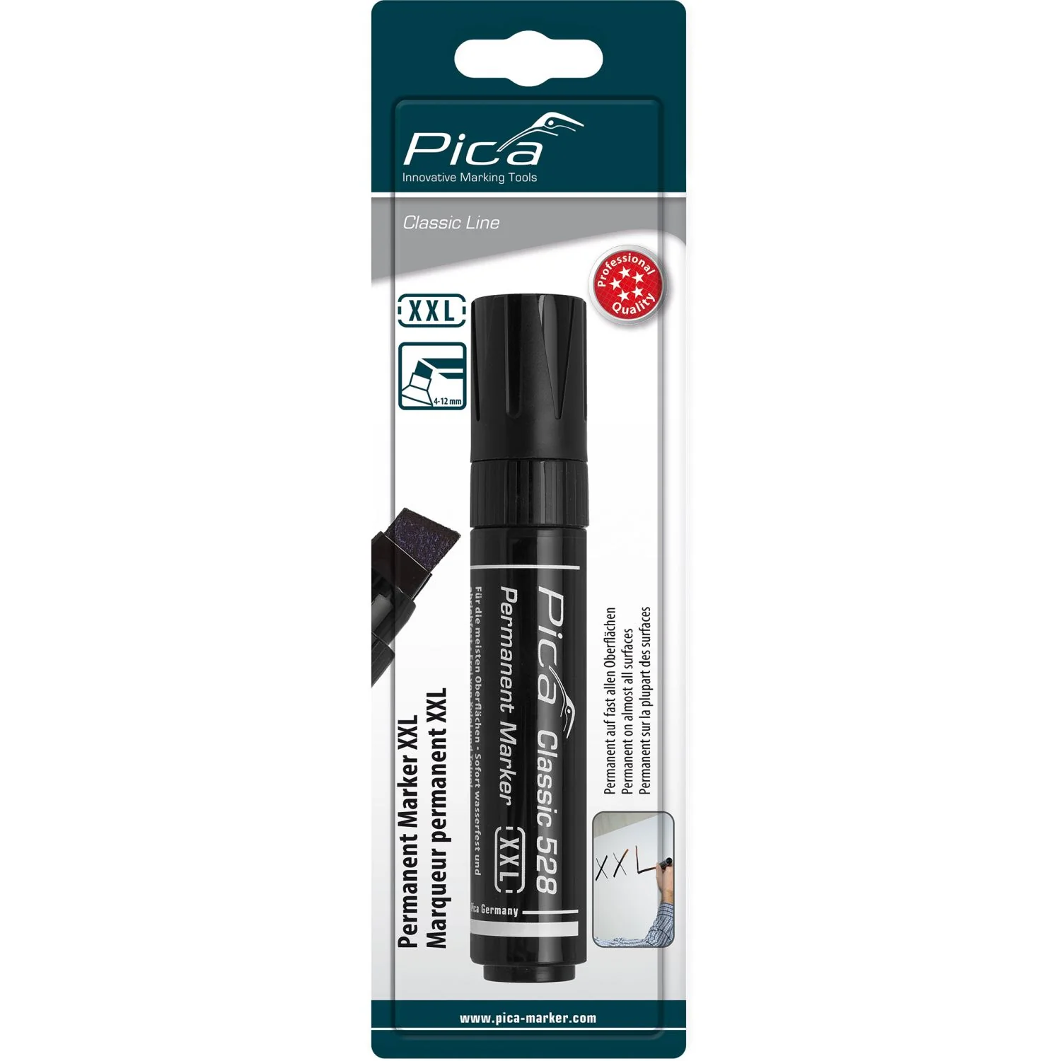 Pica 528/46/SB Black XXL Permanent Marker, 1-Pack - Image 1