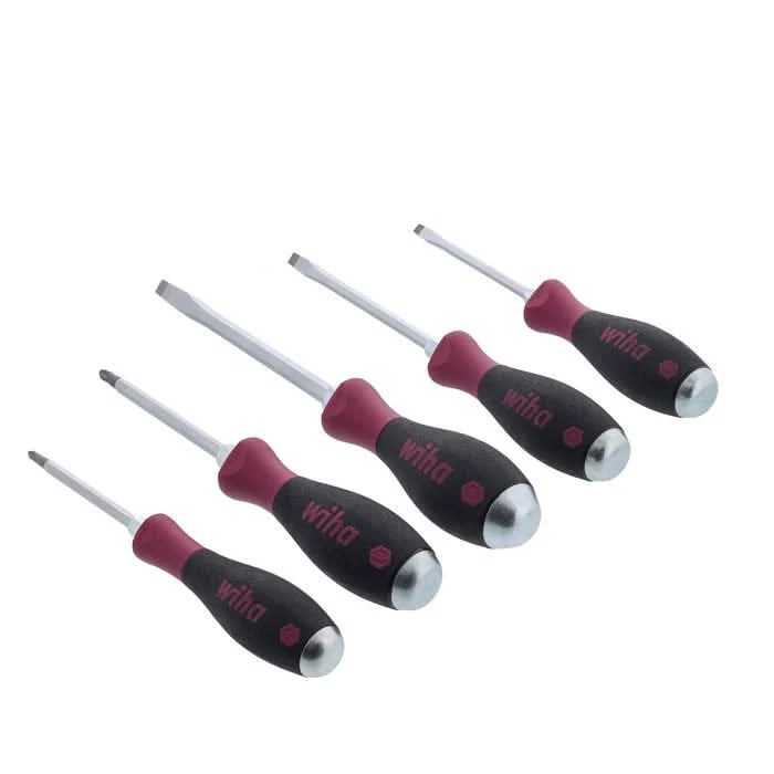 Wiha 53075 5-Piece SoftFinish X Heavy Duty Slotted and Phillips Screwdriver Set - Image 2