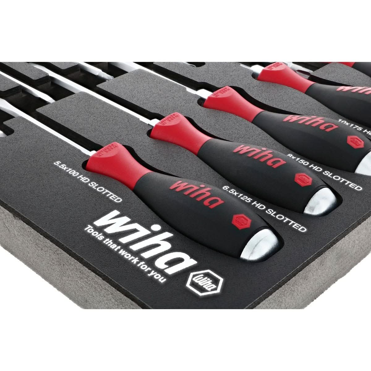 Wiha 53180 10-Piece SoftFinish Extra Heavy-Duty Cushion Grip Screwdriver Set - Image 3