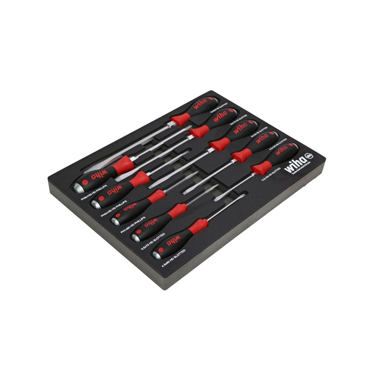 Wiha 53180 10-Piece SoftFinish Extra Heavy-Duty Cushion Grip Screwdriver Set - Image 2
