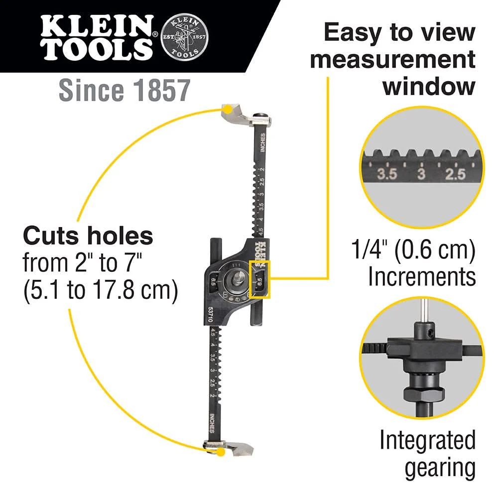 Klein Tools 53701 Replacement Blades and Bit for Adjustable Hole Saw 53710 - Image 2