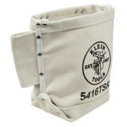 Klein Tools 5416TSR Tool Bag, Bolt Bag with Drain Holes, No. 4 Canvas, 5 x 9 x 10-Inch - Image 3