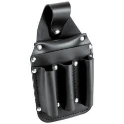 Klein Tools 5481 Tool Pouch, Leather Pocket Tool Organizer, 6-Pockets, 5.75×2.5×10-Inch