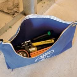 Klein Tools 5539LBLU Zipper Bag, Large Canvas Tool Pouch, 18-Inch, Blue - Image 3