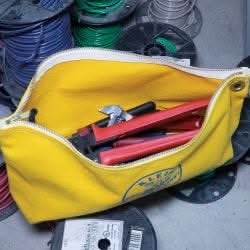 Klein Tools 5539LYEL Zipper Bag, Large Canvas Tool Pouch, 18-Inch, Yellow - Image 3