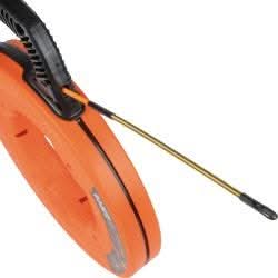 Klein Tools 56350 Fiberglass Fish Tape with Spiral Steel Leader, 50-Foot - Image 2
