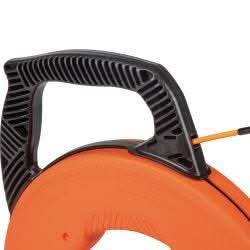 Klein Tools 56350 Fiberglass Fish Tape with Spiral Steel Leader, 50-Foot - Image 3