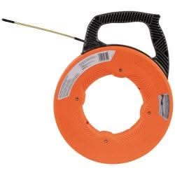 Klein Tools 56351 Fiberglass Fish Tape with Spiral Steel Leader, 100-Foot - Image 3