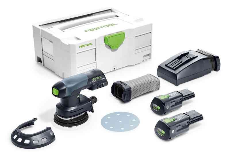 Festool 577696 ETSC 125 18V Brushless Hybrid Cordless 125mm (5″) Sander Bluetooth 3.1Ah PLUS