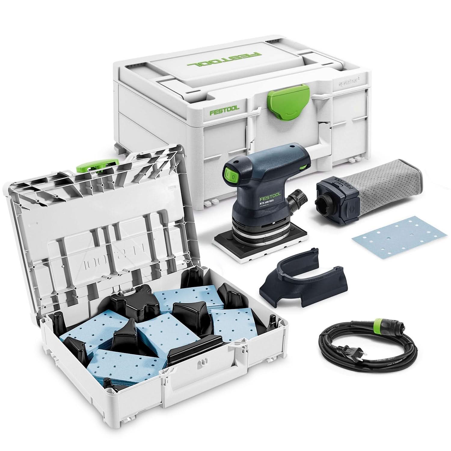 Festool RTS 400 REQ Orbital Sander Set w/ Granat Abrasive Value Set Systainer - Image 1