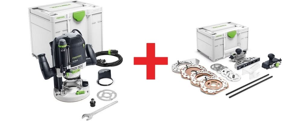 Festool OF 2200 EB Plunge Router Kit with OF 2200 Imperial Accessory Kit - Image 1