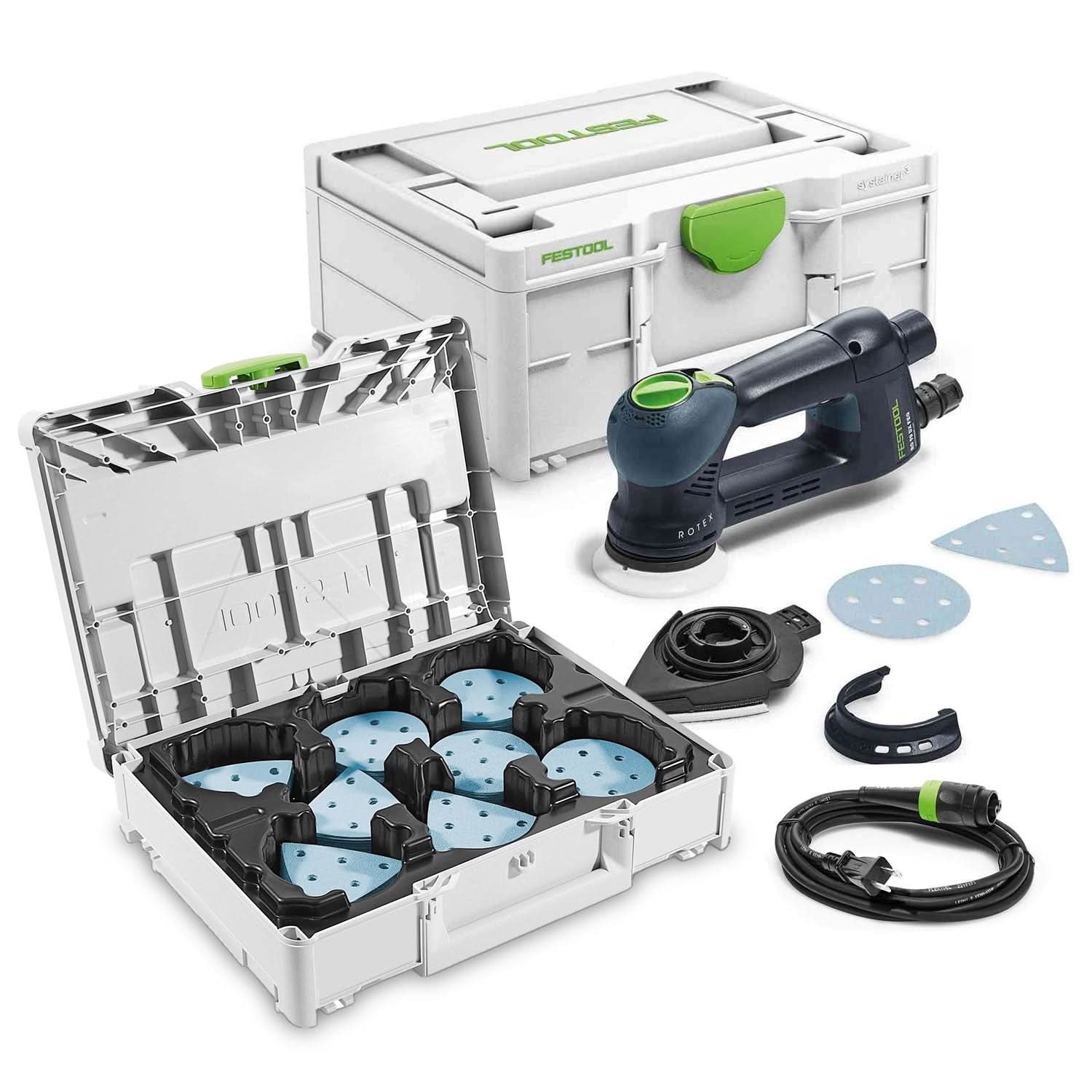 Festool RO 90 DX FEQ-Plus Rotex Sander Set w/ Granat Abrasive Value Set Systainer - Image 1