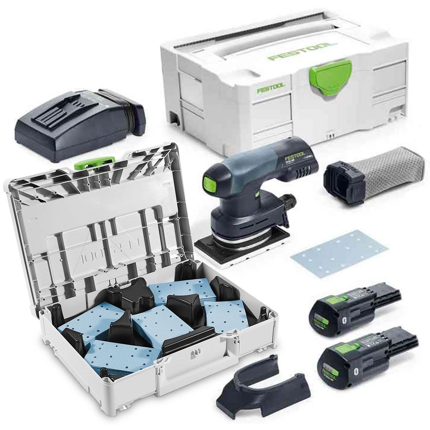 Festool RTSC 400 18V Brushless Hybrid Sander Set w/ Granat Abrasive Value Set Systainer - Image 1