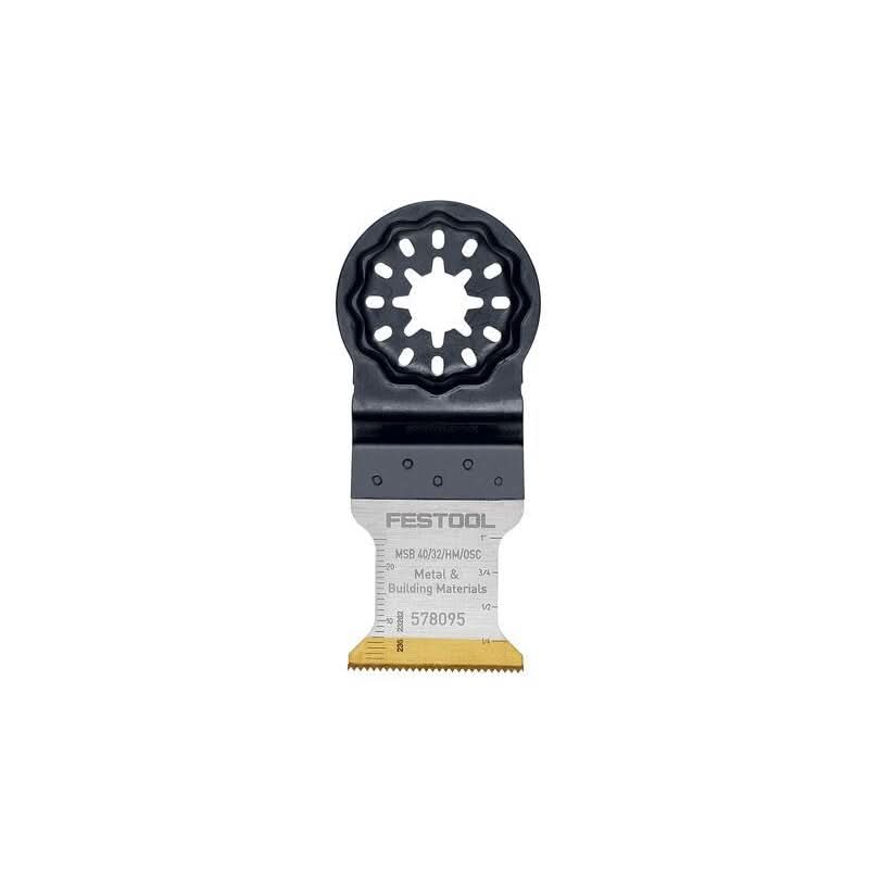 Festool 578095 MSB 40/32/HM/OSC 1-9/16 in. (40mm) x 1-1/4 in. (32mm) Carbide Blade (Starlock) - Image 1