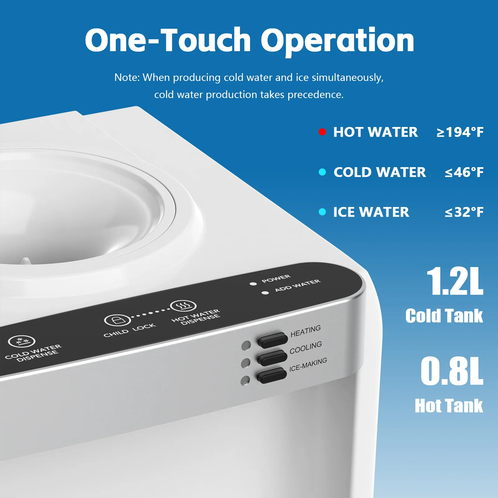 Advwin 3-in-1 Water Dispenser with Ice Maker - Image 3