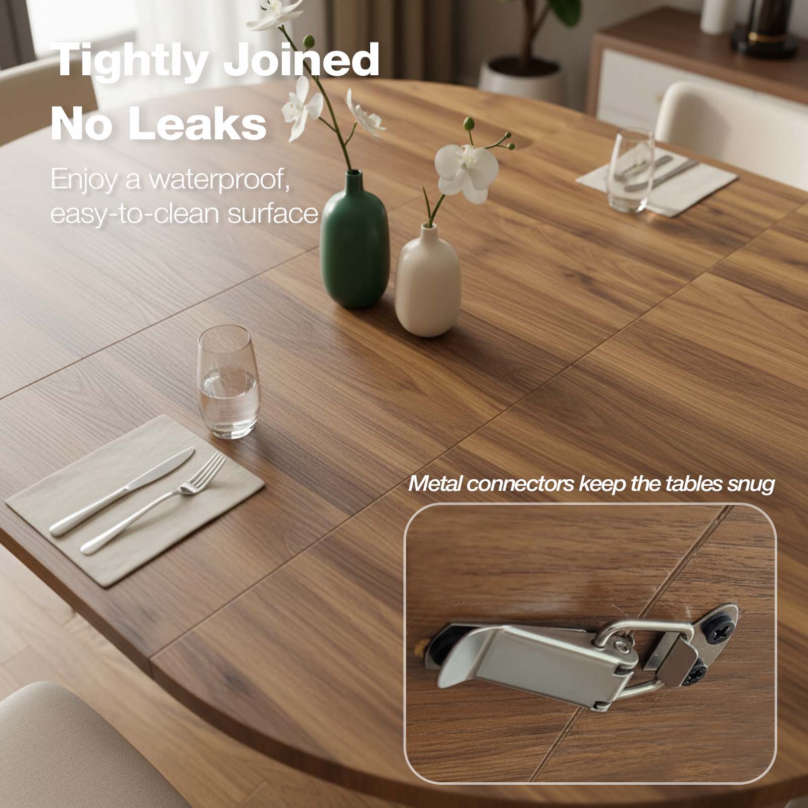 Advwin Extendable Round Dining Table - Image 2