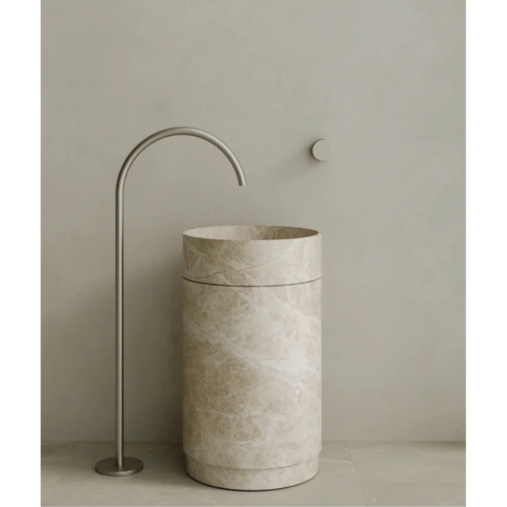 ELEMENTO BATH | ROTUNDI STONE PEDESTAL SINK | $5,348.75 - $10,945.00 - Image 3