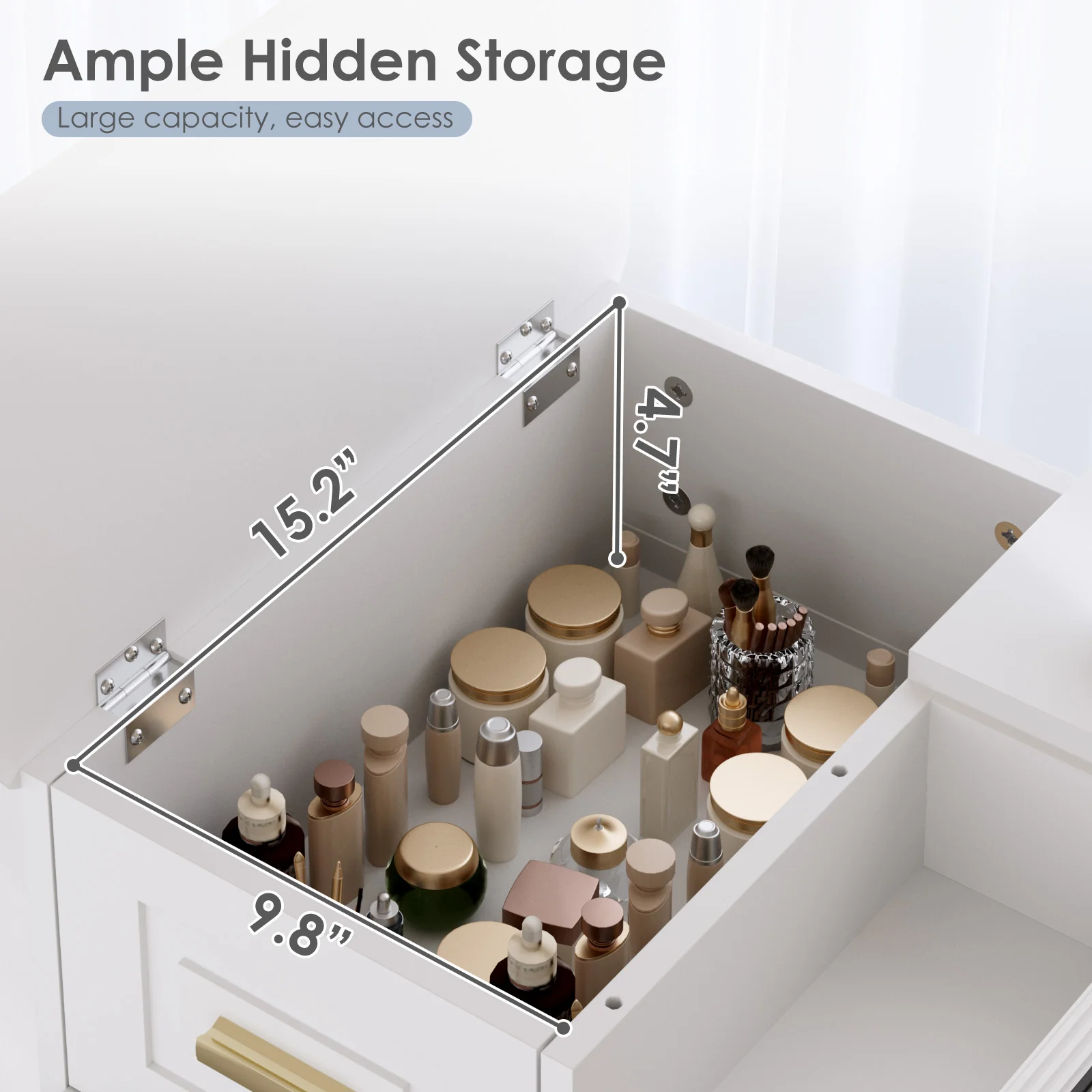 Advwin Nail Table with Removable Panel - Image 2