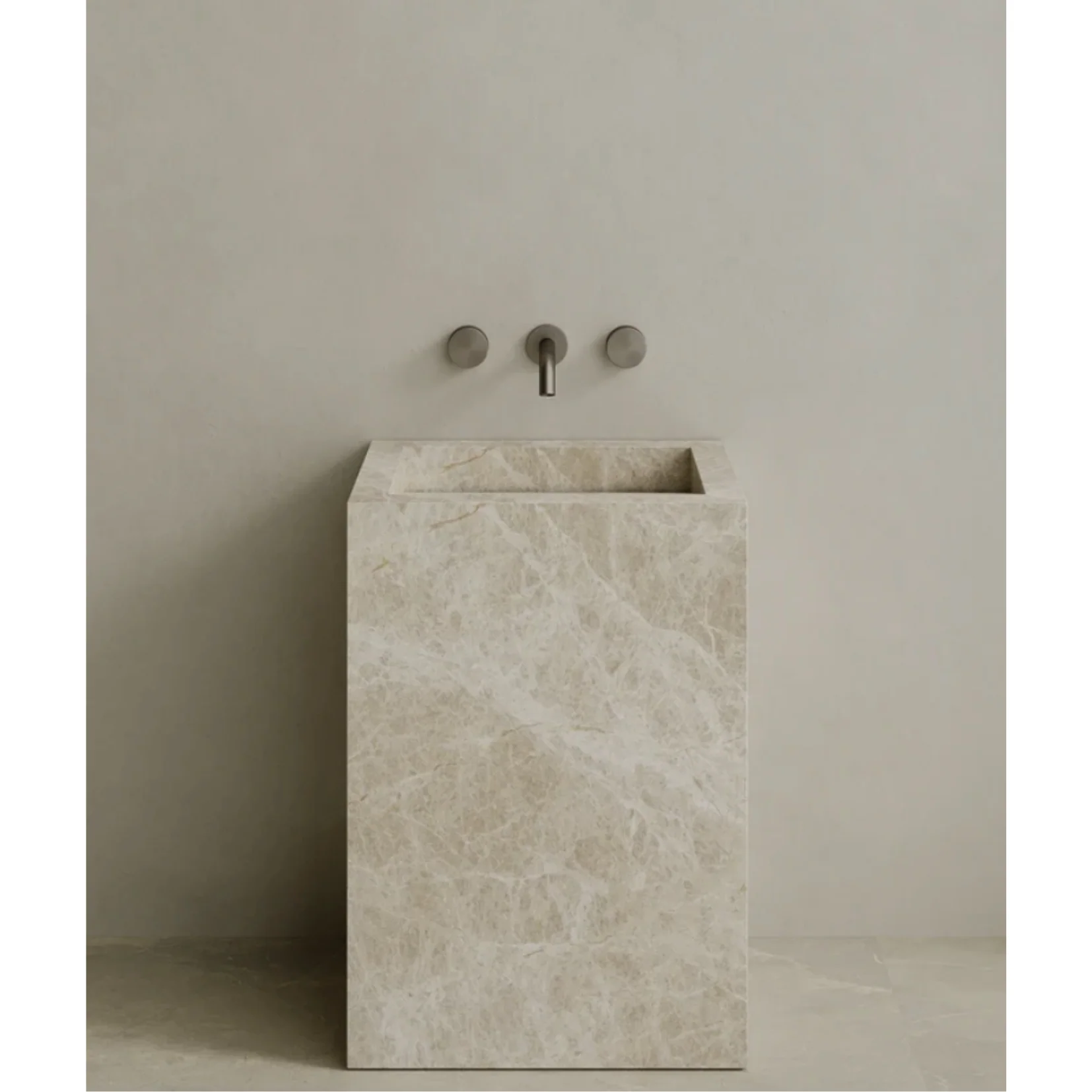 ELEMENTO BATH | QUATTRO STONE PEDESTAL SINK | $3,423.20 - $7,004.80 - Image 3