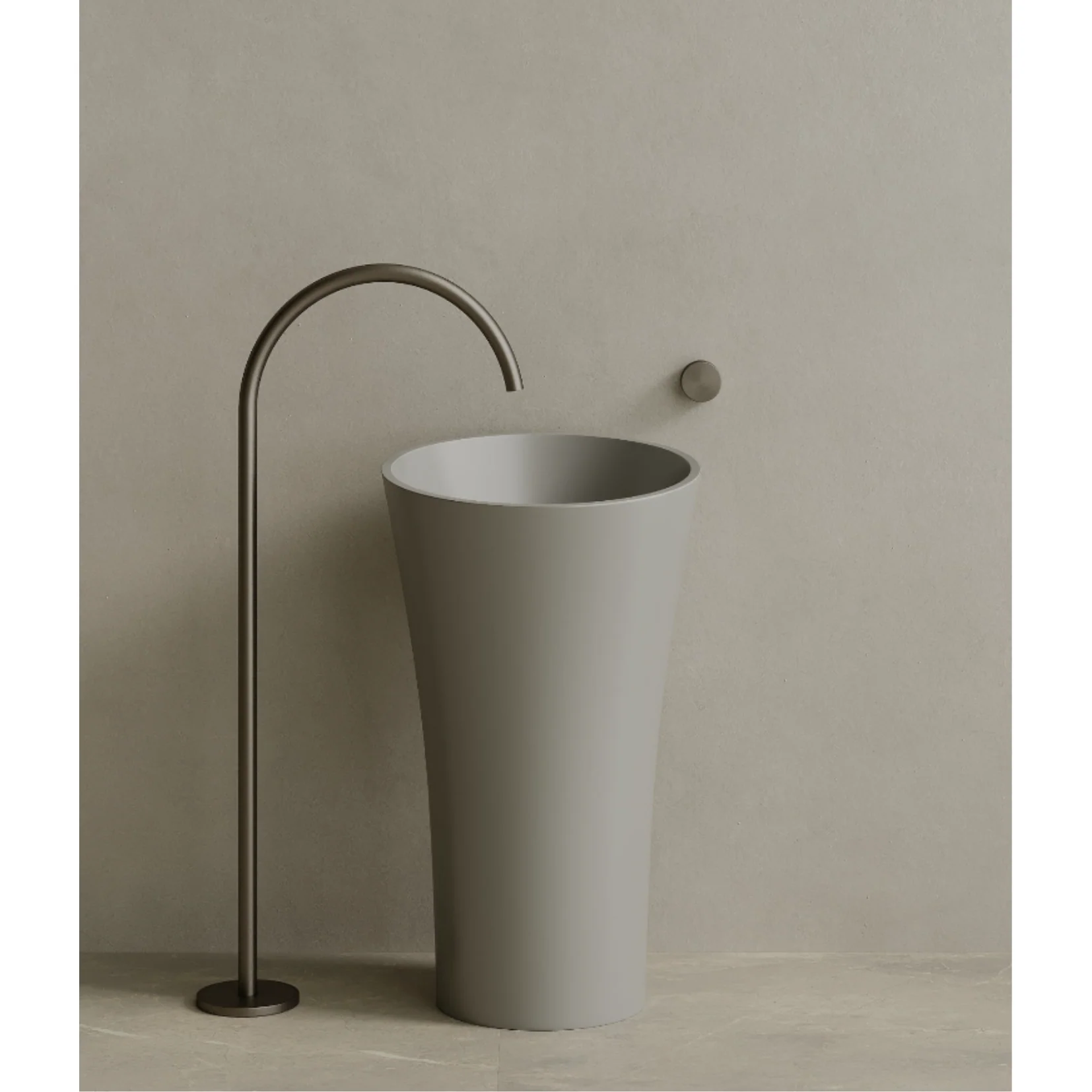ELEMENTO BATH | 20" x 36" / 21" x 36" SOLID SURFACE PEDESTAL SINK | $1,435.90 - $1,551.40 - Image 3