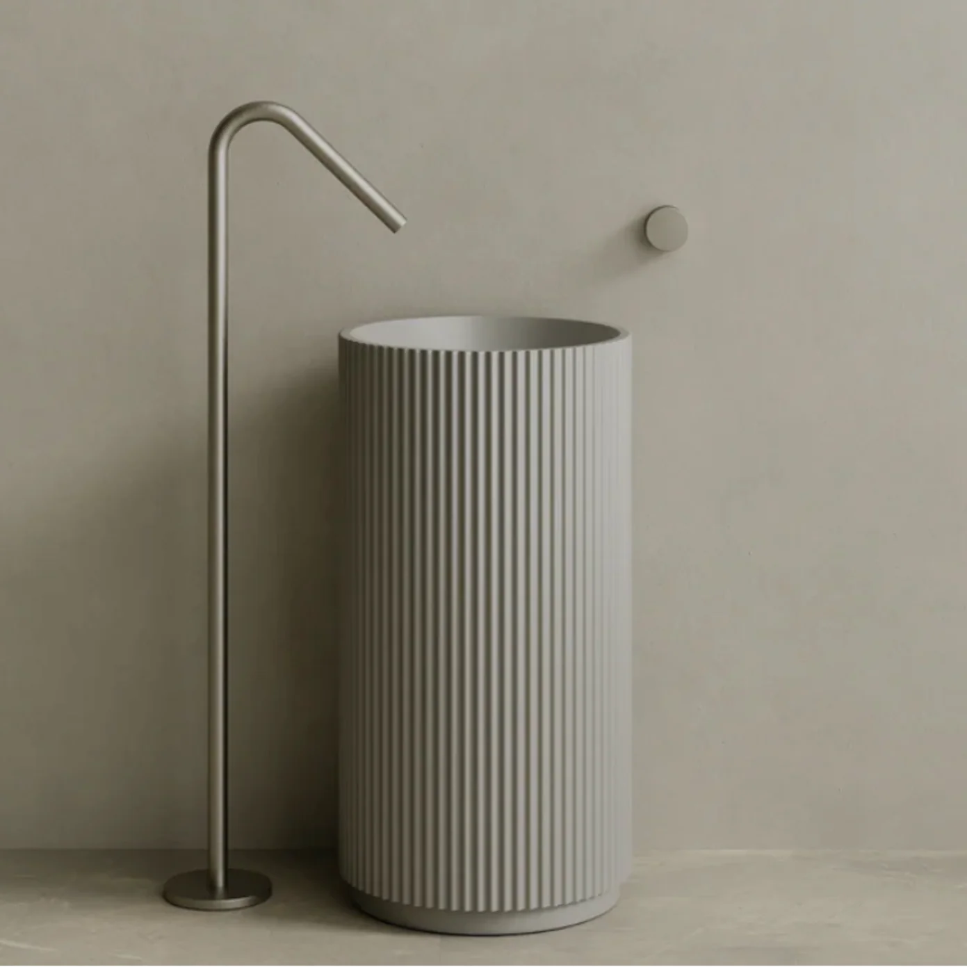 ELEMENTO BATH | 18" x 33" STONE PEDESTAL SINK | $1,536.25 - $1,624.90 - Image 3