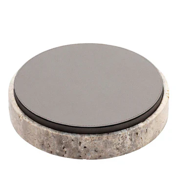 GIOBAGNARA | GIZA LEATHER & MARBLE ROUND BOX #10 | $855.00 - Image 1