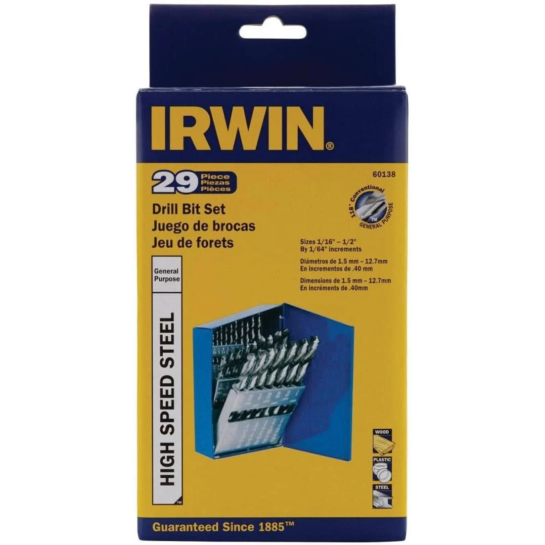 Irwin 60138 High Speed Steel Drill 29 Piece Set - Image 1