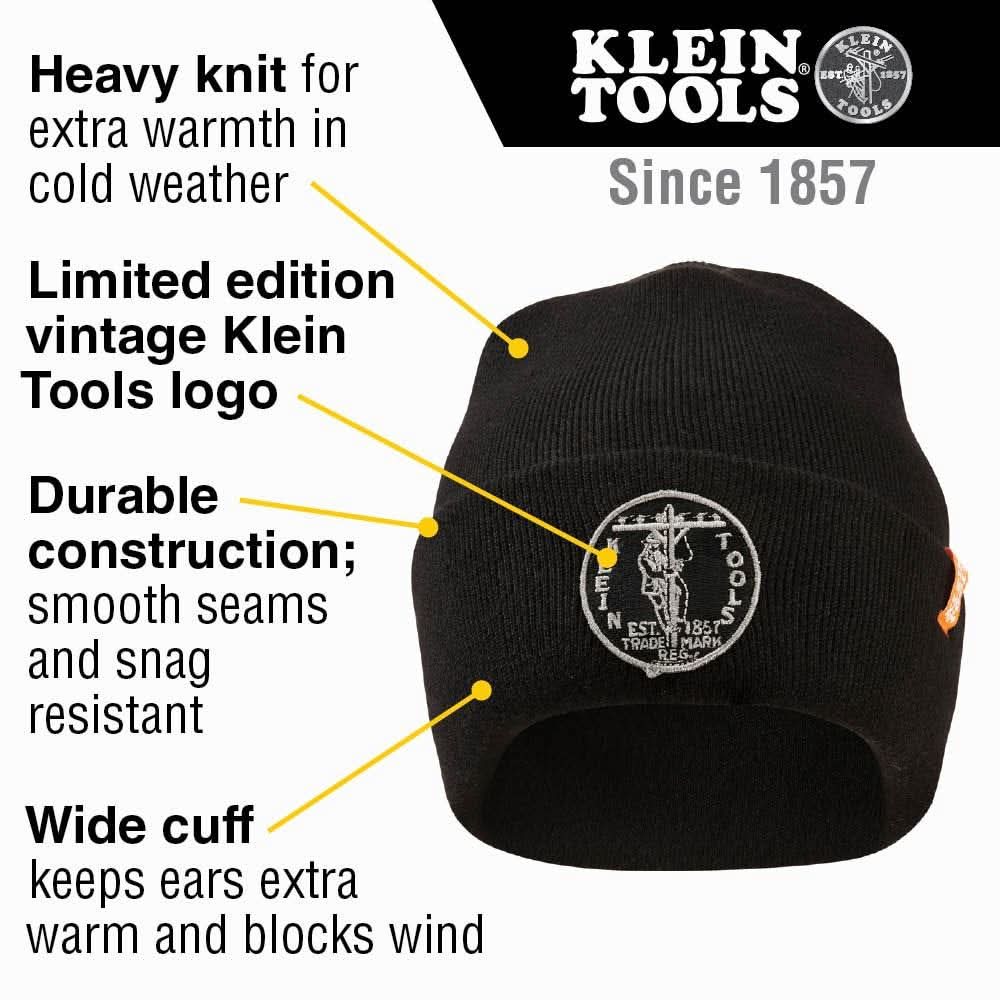 Klein 60388 Heavy Knit Logo Beanie Hat - Image 2