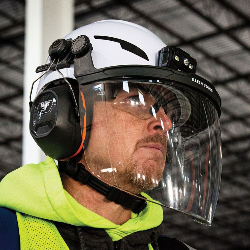 Klein Tools 60472 Face Shield, Safety Helmet and Cap-Style Hard Hat, Clear - Image 3