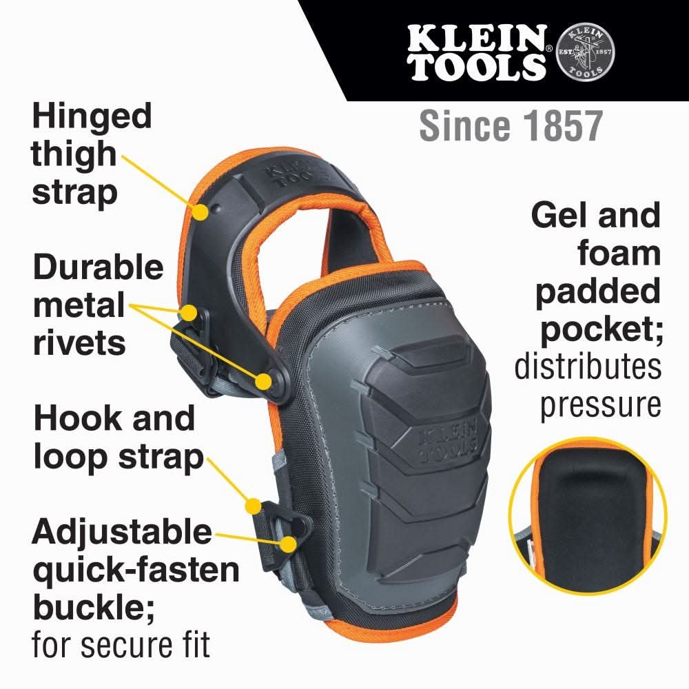 Klein Tools 60491 Heavy Duty Hinged Knee Pads - Image 2