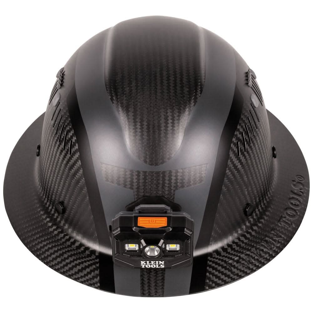 Klein Tools 60514 Klein Carbon Fiber Full Brim Hard Hat with Headlamp, Spartan - Image 3