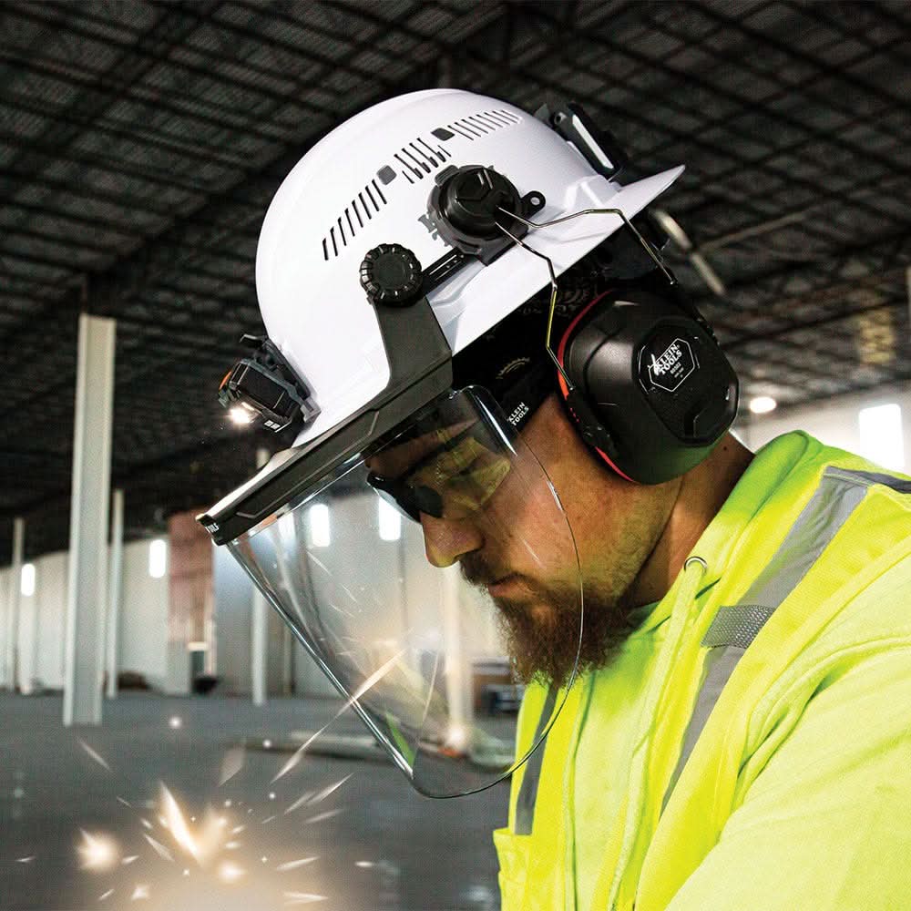 Klein Tools 60528 Face Shield, Full Brim Hard Hat, Clear - Image 3