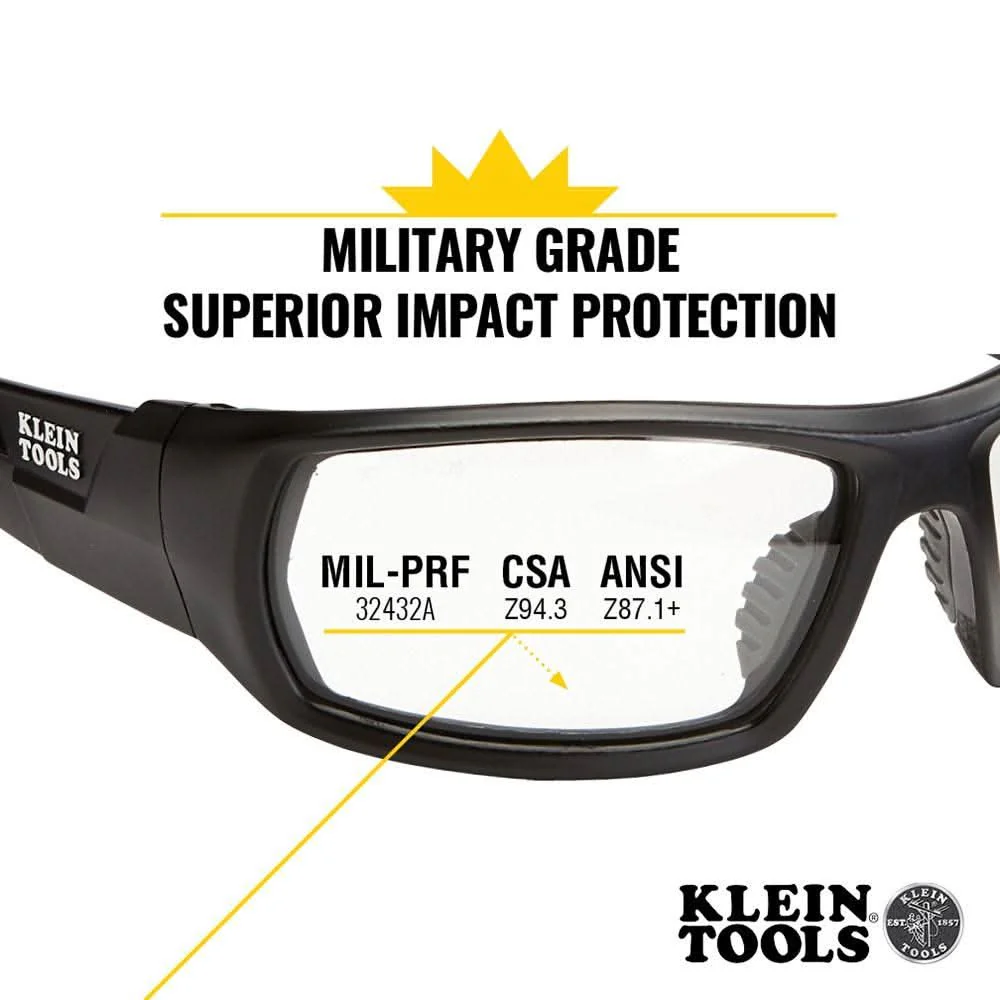 Klein Tools 60537 Professional Full-Frame Safety Glasses, Indoor/Outdoor Lens - Image 2