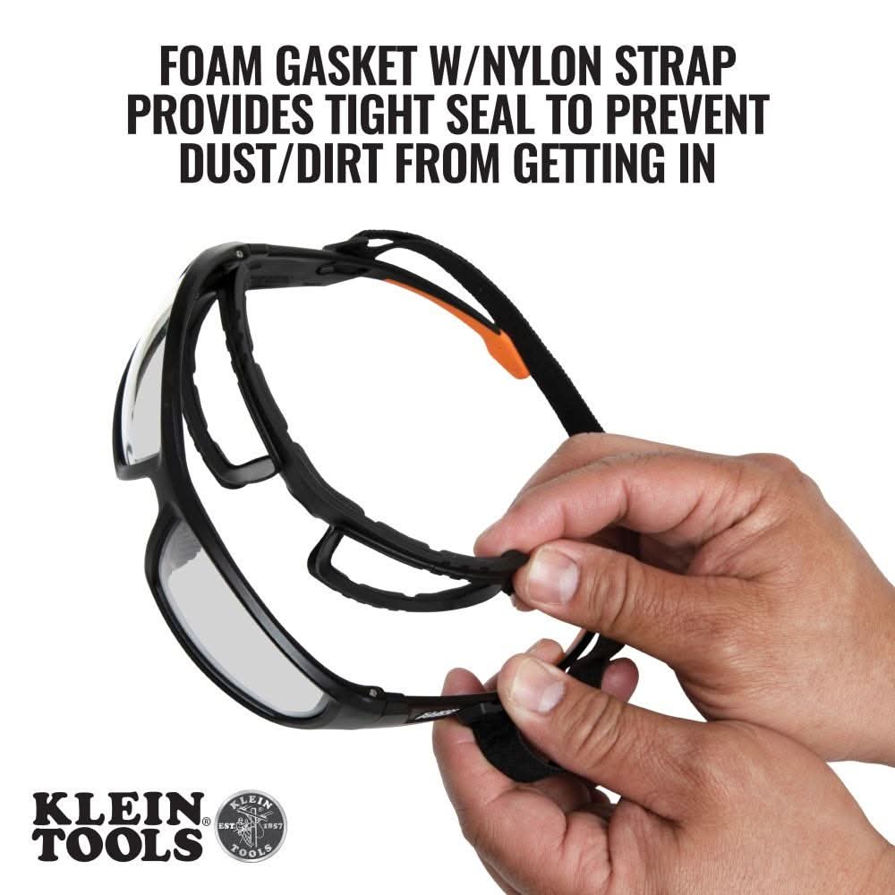 Klein Tools 60538 Professional Full-Frame Gasket Safety Glasses, Indoor/Outdoor Lens - Image 3