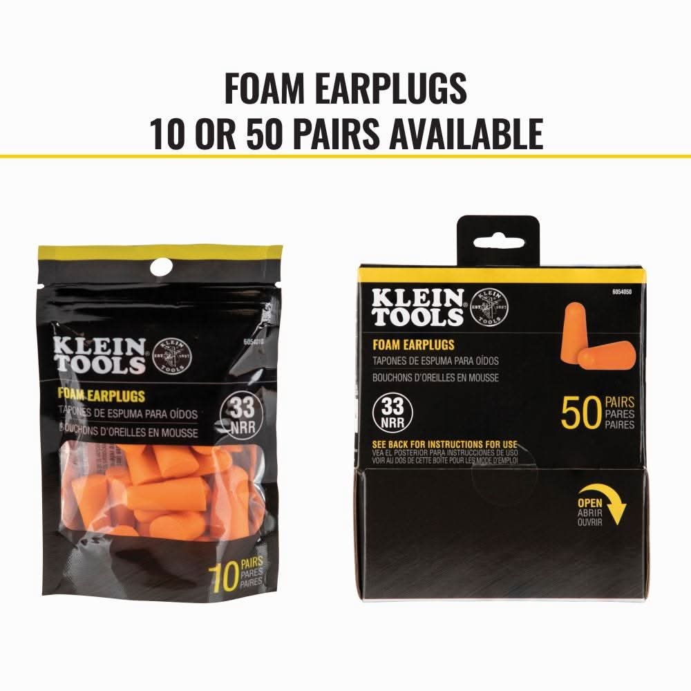 Klein Tools 6054010 Foam Earplugs, 10-Pair - Image 3