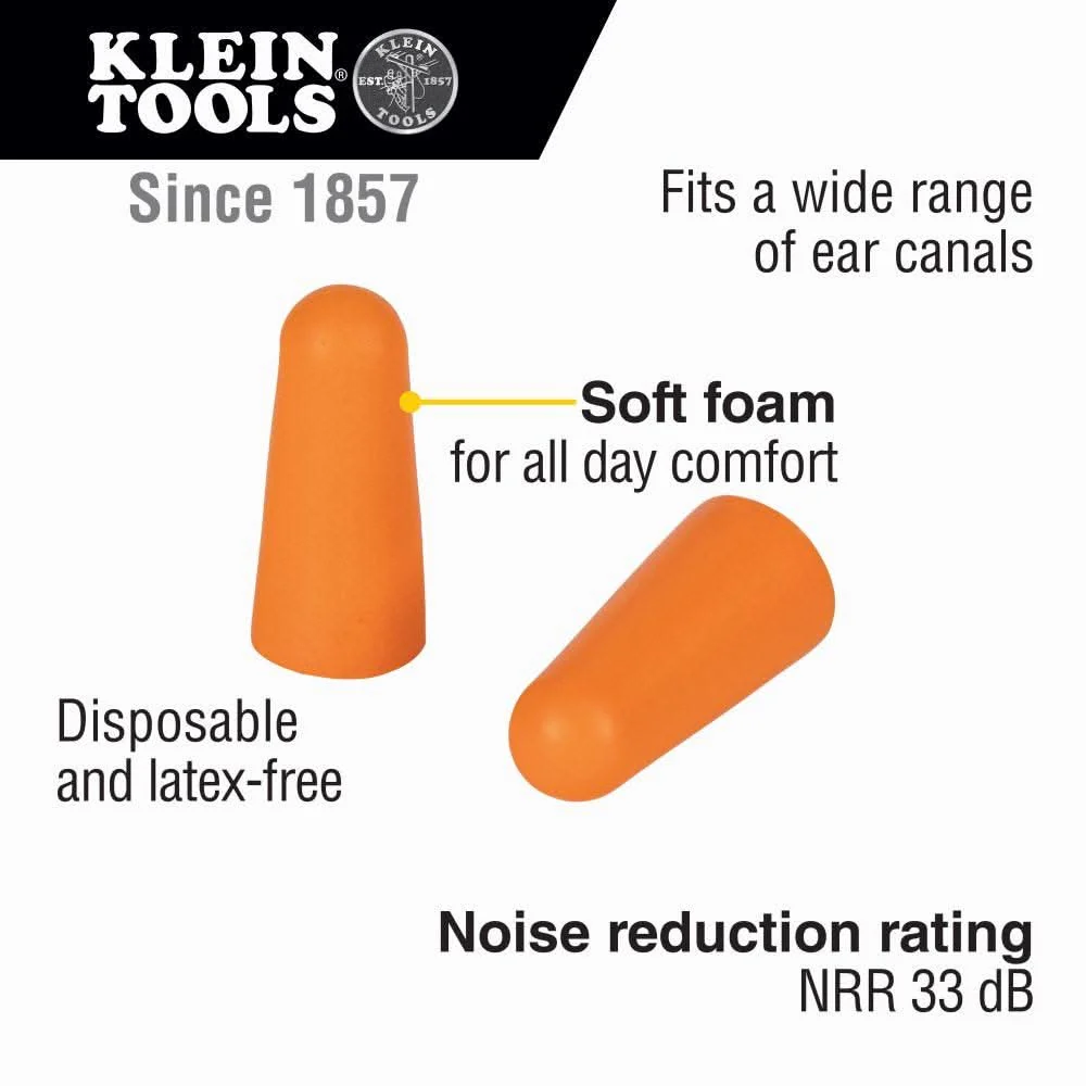 Klein Tools 6054050 Foam Earplugs, 50-Pair - Image 2