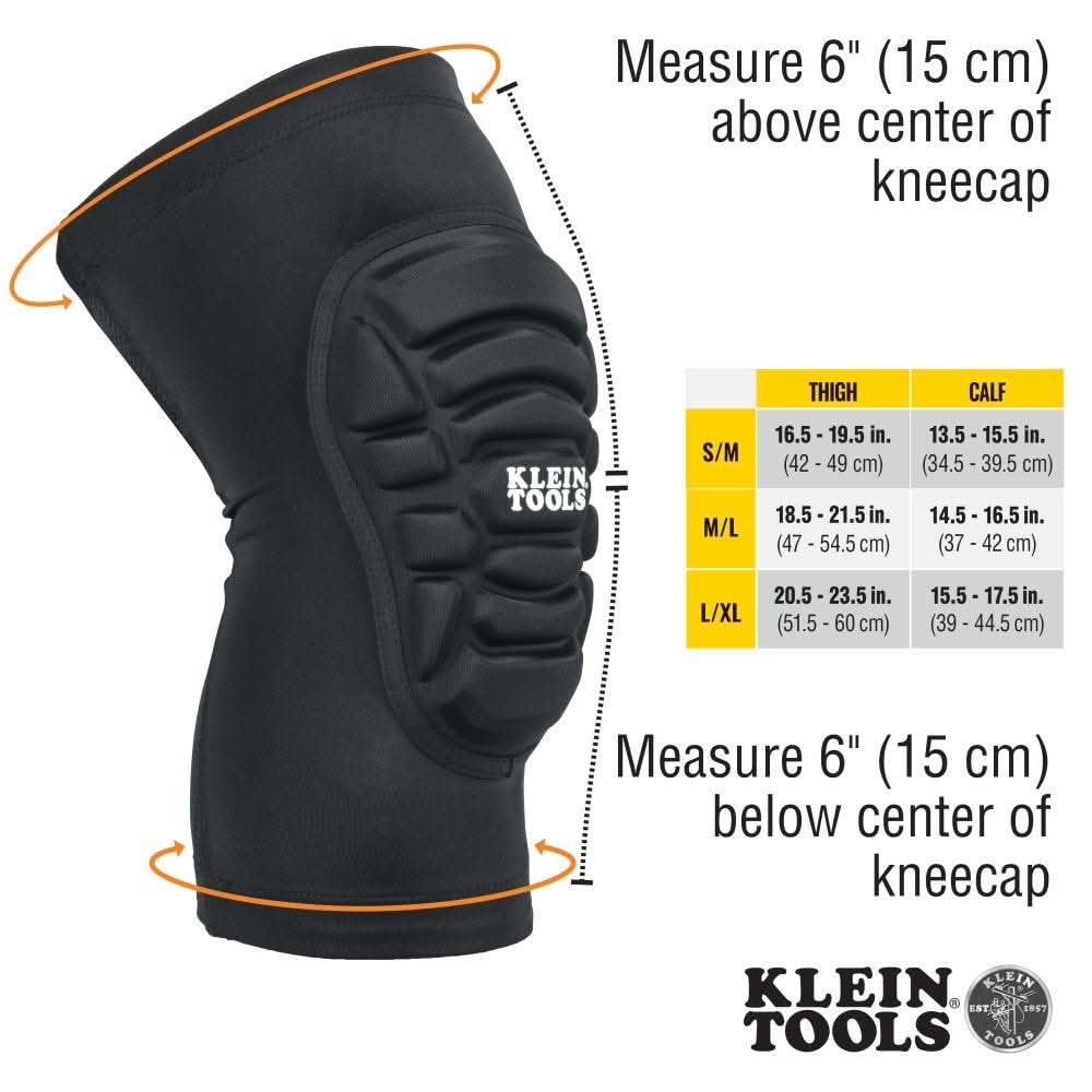Klein Tools 60614 Lightweight Knee Pad Sleeves, S/M - Image 3