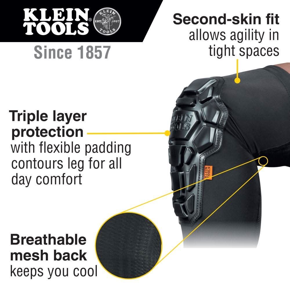 Klein Tools 60615 Heavy Duty Knee Pad Sleeves, S/M - Image 2