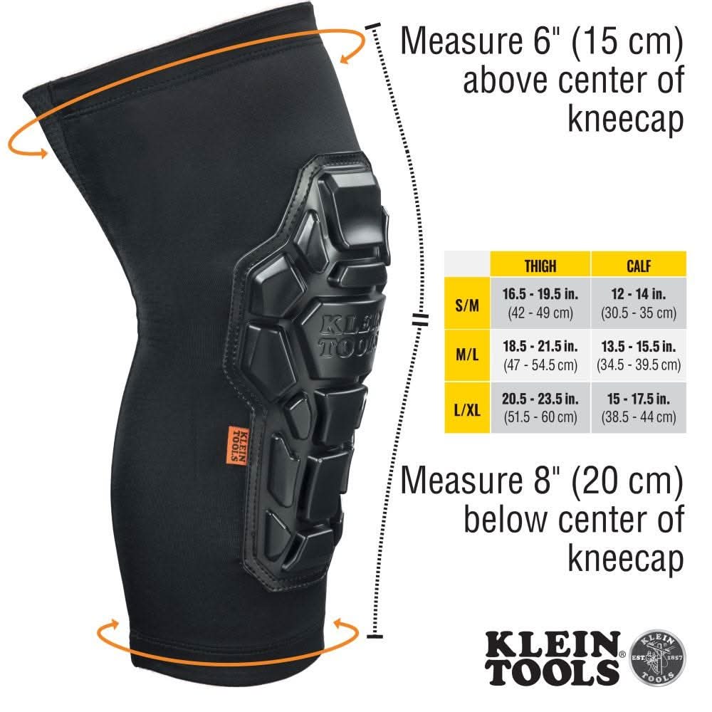 Klein Tools 60615 Heavy Duty Knee Pad Sleeves, S/M - Image 3