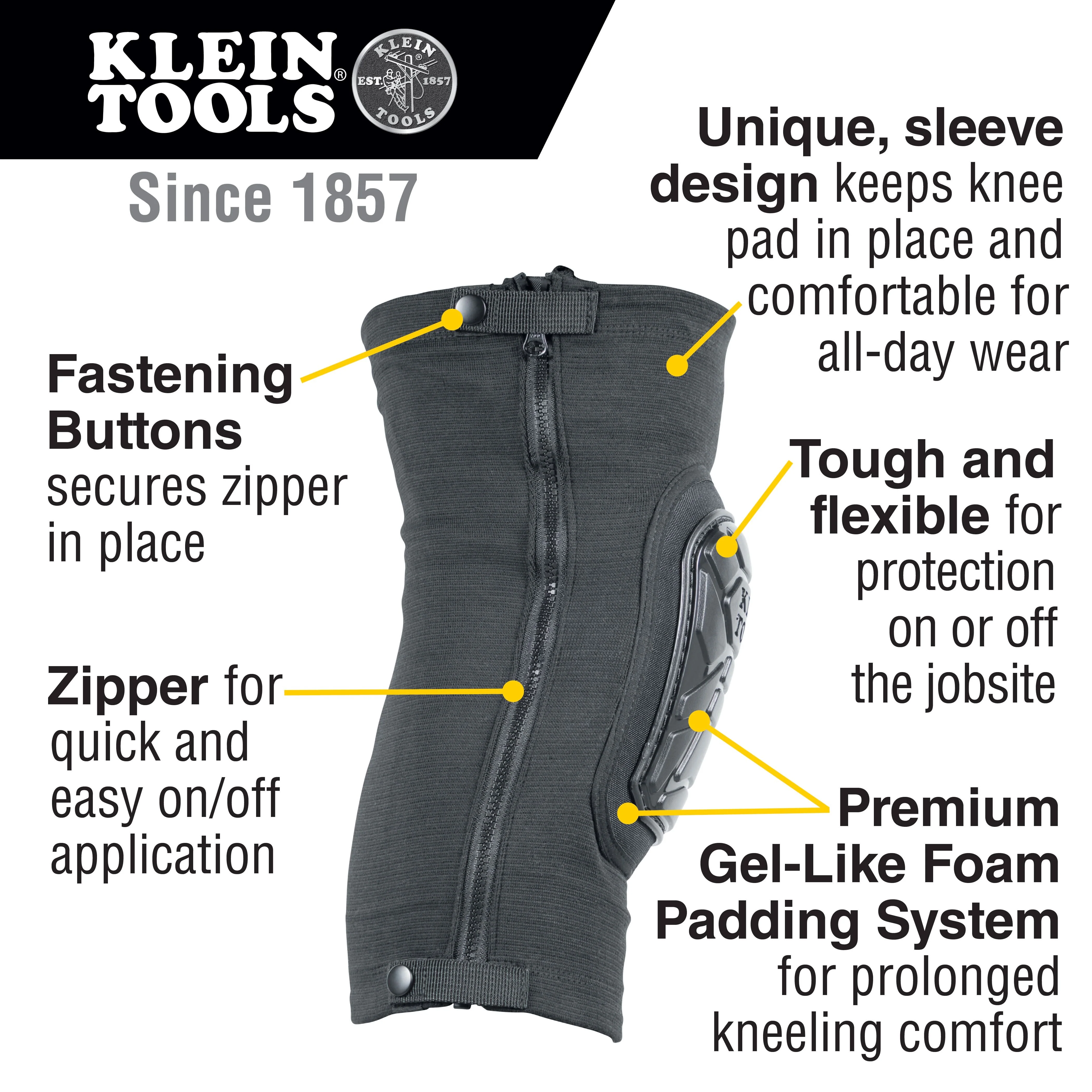 Klein Tools 60850 Tough-Flex Knee Pad Sleeve XL/XXL - Image 2