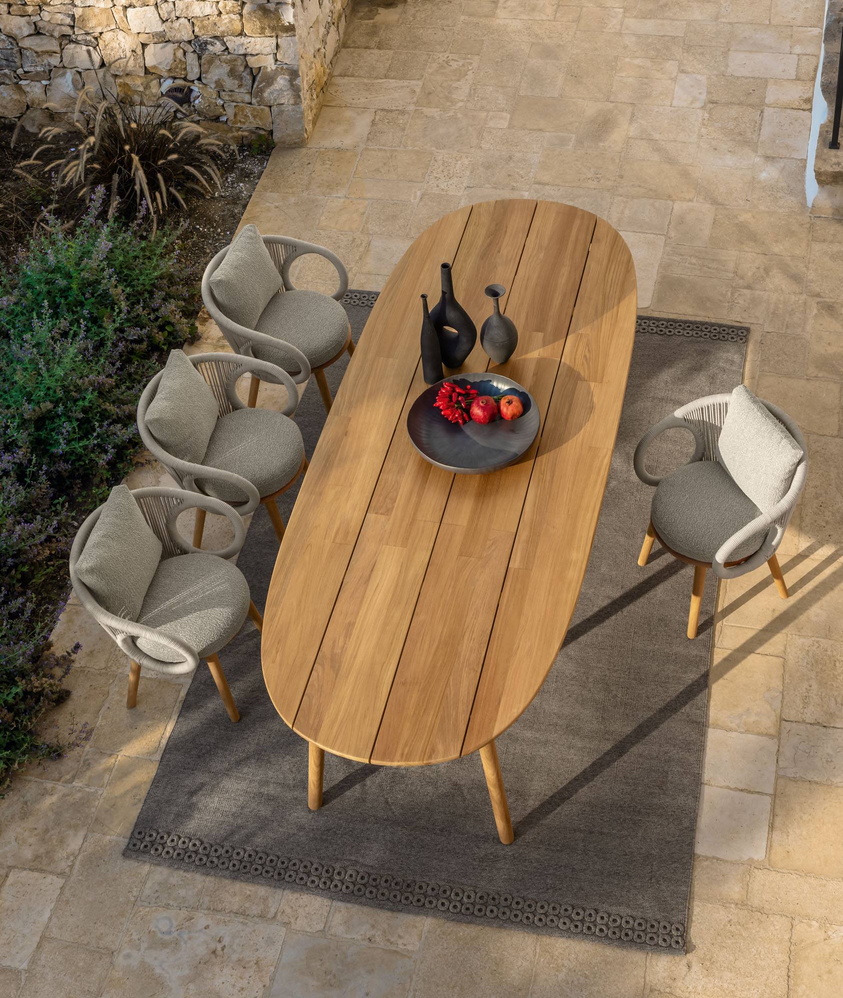 TALENTI | KAREN  NATURAL TEAK  280 X 110 DINING TABLE - $13,516.34 - Image 2