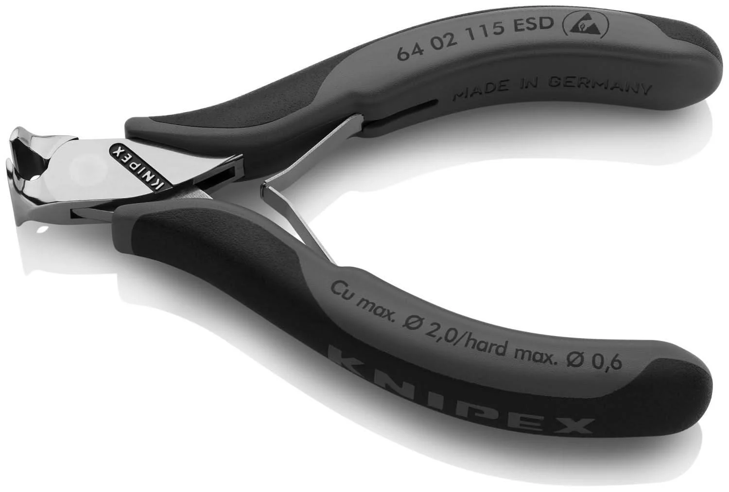 Knipex 64 02 115 ESD Electronics End Cutting Nippers-ESD Handles - Image 3