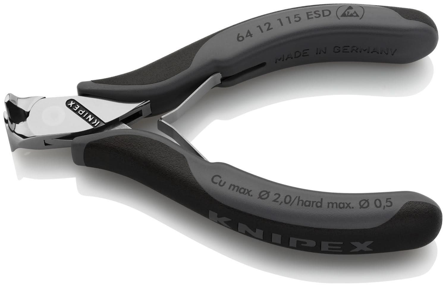 Knipex 64 12 115 ESD Electronics End Cutting Nippers-ESD Handles - Image 3