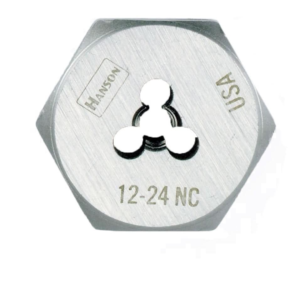 Irwin 6432ZR HANSON Hexagon Machine Screw Die 12 - 24 NC 1-in. dia. - Image 1