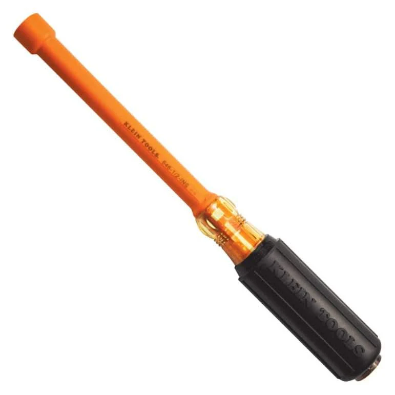 Klein 646-1/2-INS Insulated Cushion-Grip, 1/2″ Hollow-Shaft Nut Driver  6″ Shank