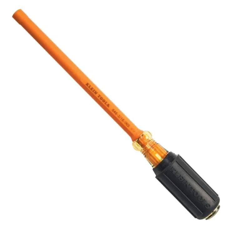 Klein 646-3/16-INS Insulated Cushion-Grip, 3/16" Hollow-Shaft Nut Driver - 6" Shank - Image 1