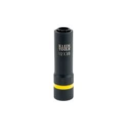 Klein Tools 66011 2-in-1 Impact Socket, 12-Point, 1/2 and 3/8-Inch - Image 1