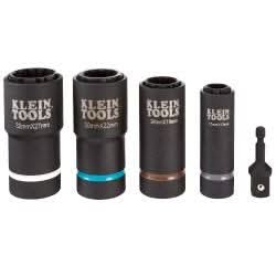 Klein Tools 66050E 2-in-1 Metric Impact Socket Set, 12-Point, 5-Piece - Image 2